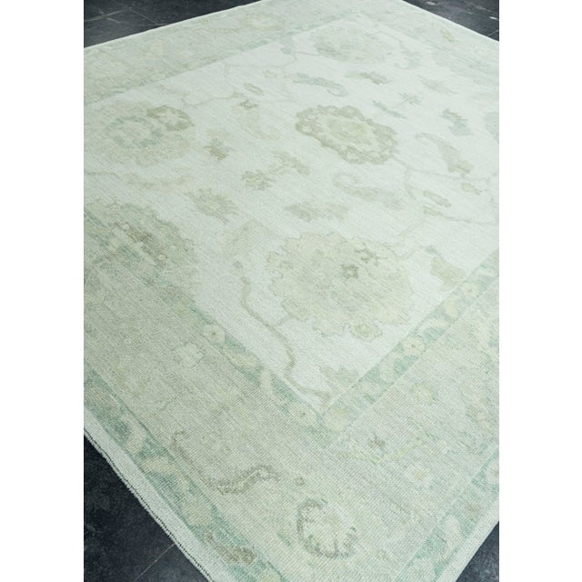 Gray Turkish Oushak Rug 8'1" x 9'9" #19403 For Sale - Image 8 of 8