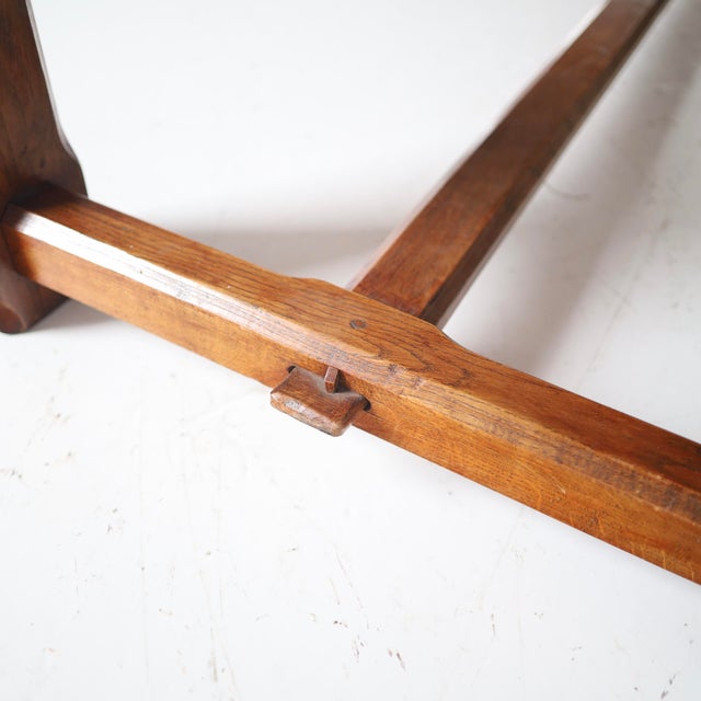 Wood Monumental Dutch Oak Dining Table For Sale - Image 7 of 8