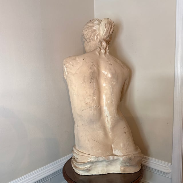 1970s Vintage Oversized Elegant Fiberglass Venus De Milo Bust For Sale - Image 11 of 12