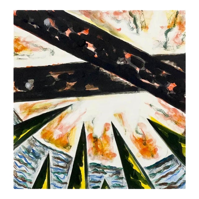 Gregory Amenoff, Monoprint Monotype American Modernist Gregory Amenoff Abstract Expressionist For Sale