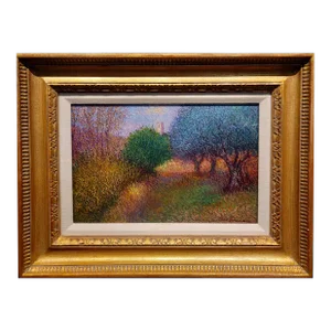 Jean Vollet - Pointillist Landscape of Olive Trees - Oil Painting