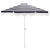 Lucerna 9 Ft Crank Umbrella, Navy Stripe/White Pole For Sale - Image 9 of 9