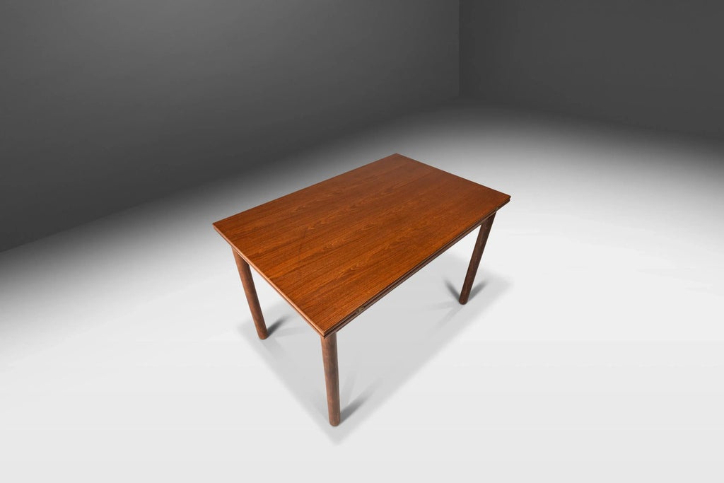 Mid-Century Modern Extension Flip-Flap Folding Dining Table in