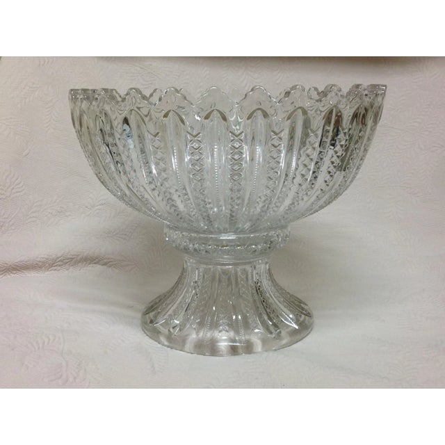 Antique Eapg Punch Bowl & Stand Duncan Miller Mardi Gras- 2 Pieces For Sale - Image 12 of 12