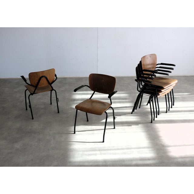 Vintage Industrial Stackable School Chair, 1960s For Sale - Image 9 of 10