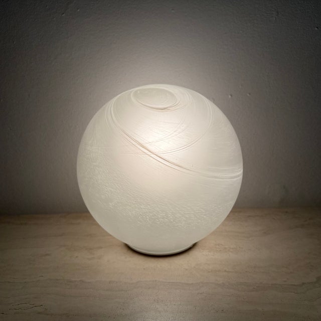 Mid-Century Modern Vintage Glass Table Lamp, 1970s For Sale - Image 3 of 18