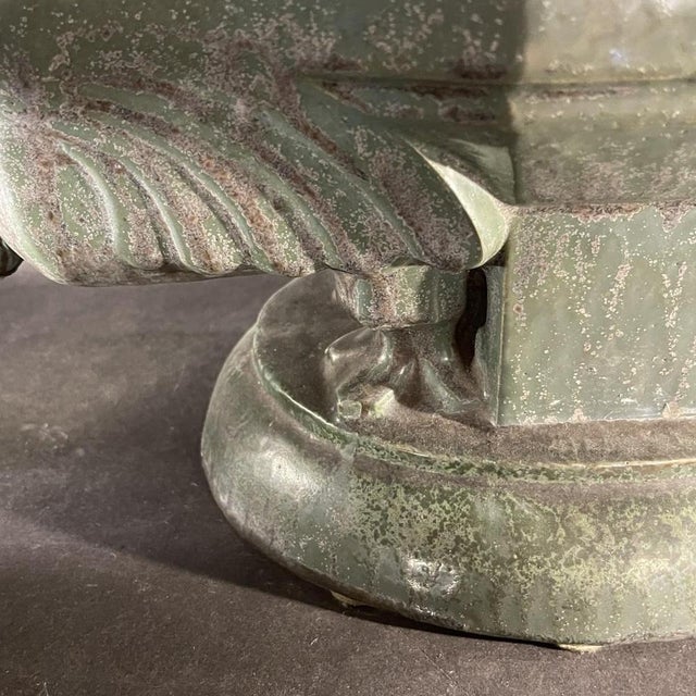 Art Deco Pelican Planter in Bouffioulx Stoneware by Roger Guerin, 1925 For Sale - Image 6 of 17