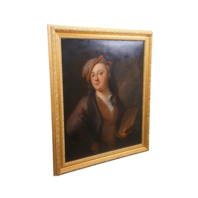 Baroque Antique Johan Herman Cabot Danish Baroque Portrait of a Gentleman Oil Painting For Sale - Image 3 of 13