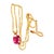 4 Carat Oval Cut Natural Pink Tourmaline 14 Karat Yellow Gold Necklace For Sale - Image 17 of 18