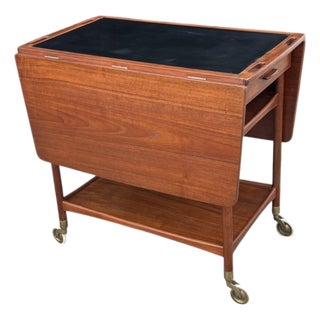 1960s Scandinavian Danish Modern Bar Cart by Ludvig Pontoppidan For Sale