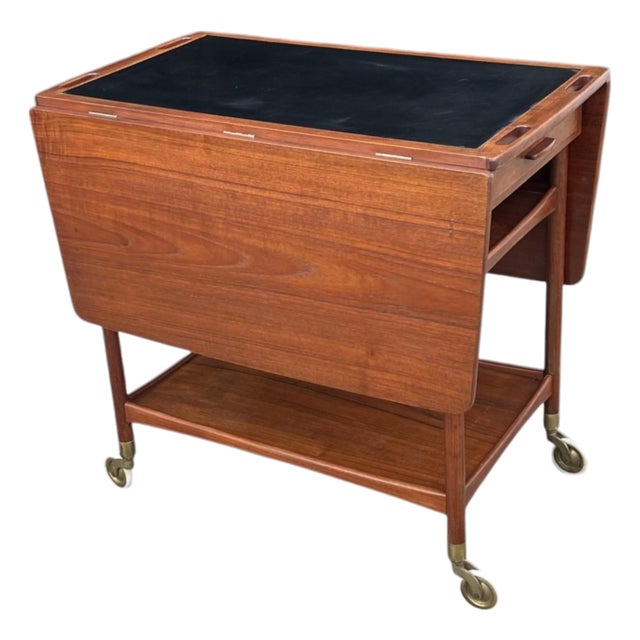 1960s Scandinavian Danish Modern Bar Cart by Ludvig Pontoppidan For Sale