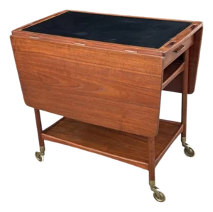 1960s Scandinavian Danish Modern Bar Cart by Ludvig Pontoppidan