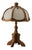 Brown Wooden Table & Glass Lamp from Asmuth Leuchten For Sale - Image 8 of 8