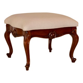 19th Century Mahogany Ottoman For Sale