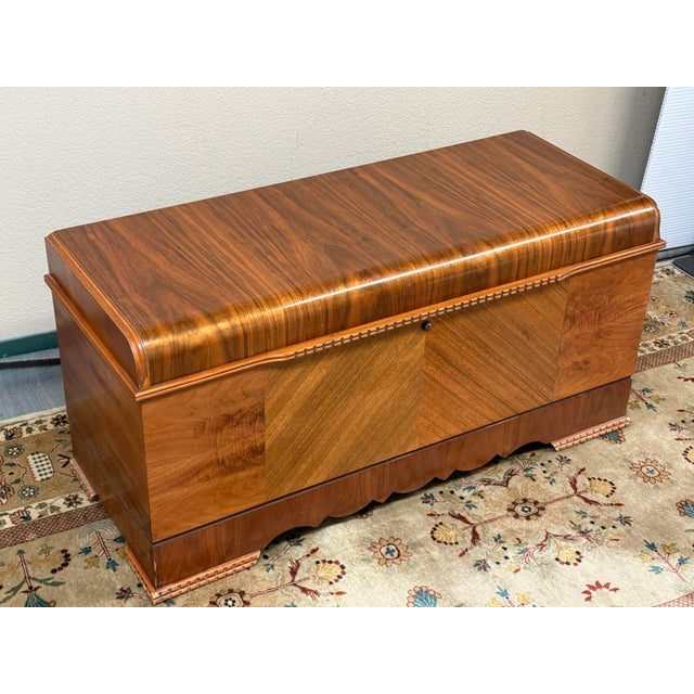 Lane Furniture Waterfall Cedar Chest, Vintage For Sale In San Francisco - Image 6 of 12