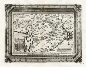 Antique Map of the Moghul Empire, 1720s