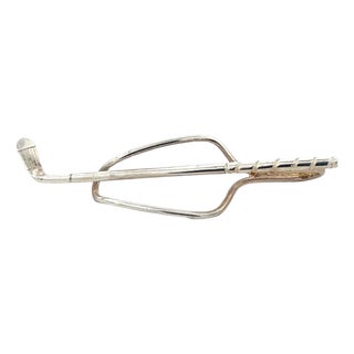 1990s Tiffany & Co Estate Golf Tie Clip Silver For Sale