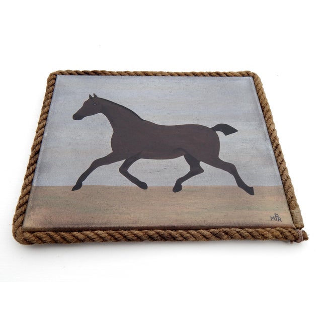 Matt Rix, Naïve Style Galloping Horse, Oil Painting For Sale - Image 6 of 11