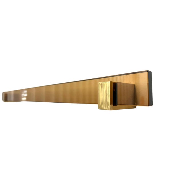 Fontana Arte Fontana Arte Art Glass Towel Bar 18” For Sale - Image 4 of 11