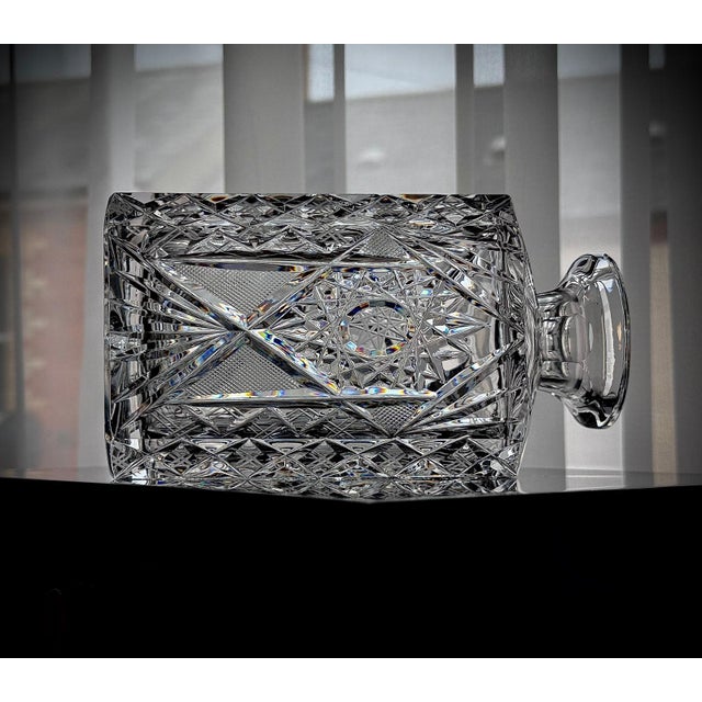 Vintage Cut Crystal Decanter with Geometric Pattern, 1960s For Sale - Image 13 of 17