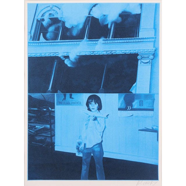 Jacques Monory, Smoke, Original Signed Silkscreen Print For Sale - Image 4 of 4