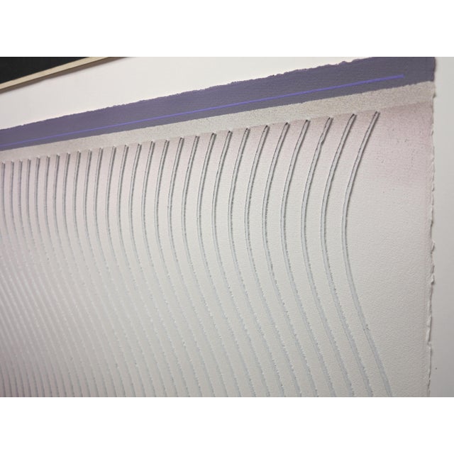 Abstract Vintage 1984 Paul Maxwell Limited Edition Acrylic Stencil Casting "Signal A" For Sale - Image 3 of 8