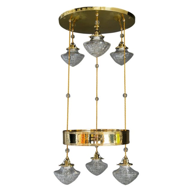 Art Deco Viennese Chandelier, 1920s For Sale - Image 14 of 14