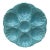 French Majolica Oyster Aqua Turquoise Plate Sarreguemines, Circa 1890 For Sale