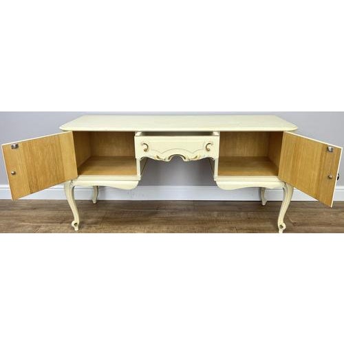 Sideboard Vintage French Shabby Chic Louis Style Carved Storage Cabinet Lot 4835 For Sale - Image 14 of 15