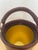 Vintage Loyal Papeete Firetruck Brown Leather Brass Eagle Handle Bar Ice Bucket For Sale - Image 11 of 12