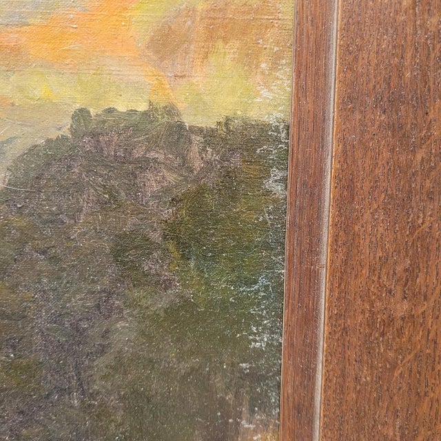 Rene Charles Edmond His, View of the Villefranche Coast, 1903, Oil on Cardboard, Framed For Sale - Image 13 of 16