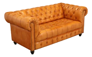 Tufted Leather Chesterfield Sofa