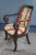 Antique American Empire Mahogany Plaid Scrolled Parlor Armchairs For Sale - Image 9 of 13