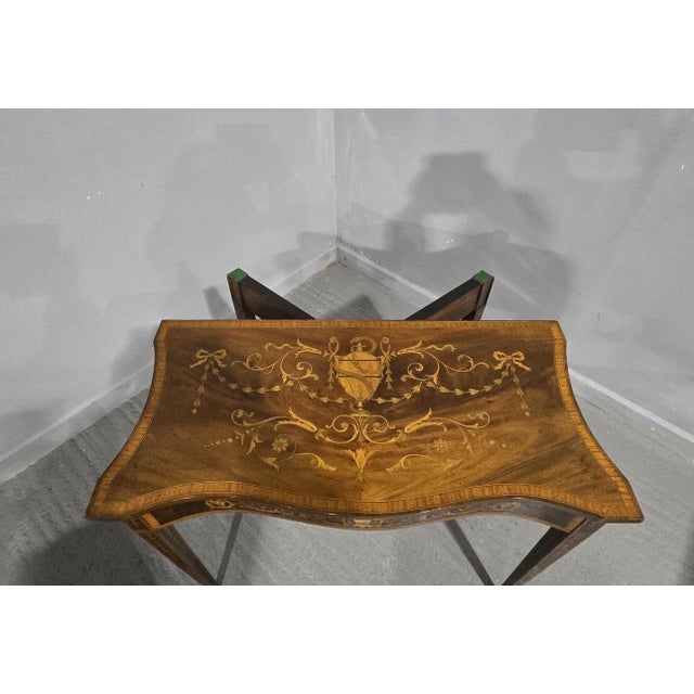 Sheraton Inlaid Card Table in Mahogany, 1910 For Sale - Image 13 of 16