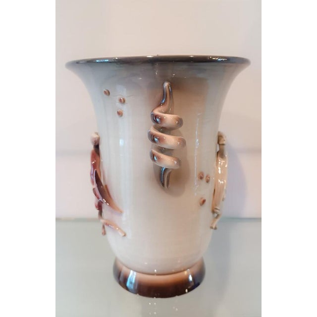 Art Deco La Freccia Ceramic Vase by Tarcisio Tosin, Vicenza, 1932 For Sale - Image 6 of 9