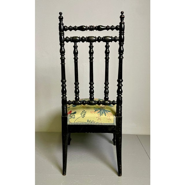 Antique Parlor Chair with Nobilis Floral Fabric For Sale - Image 6 of 6
