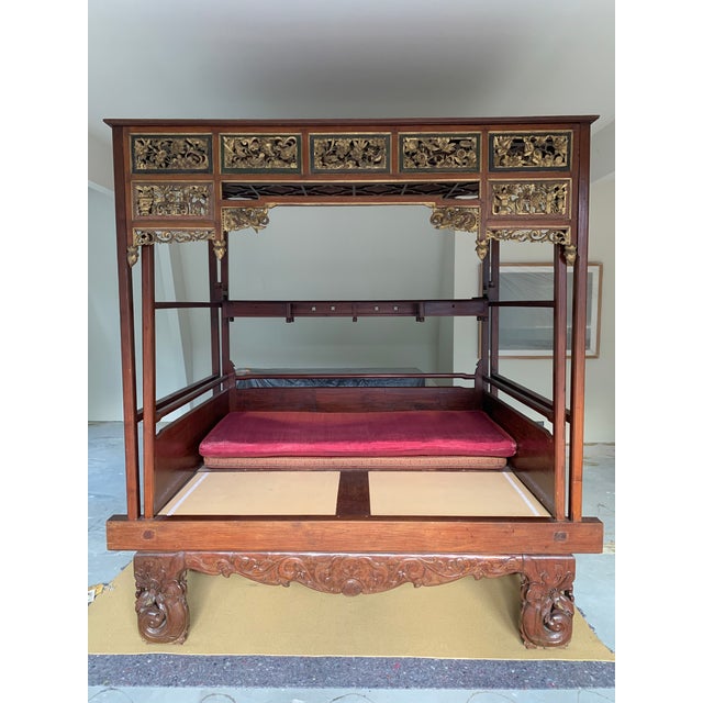 Antique Chinese Wooden Carved Bed Chairish