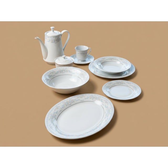 Mid-Century Modern Fairfield "Rosepoint" Fine China - 5-Piece Service Set for 12 With Additional Service China - 63 pcs For Sale - Image 3 of 11