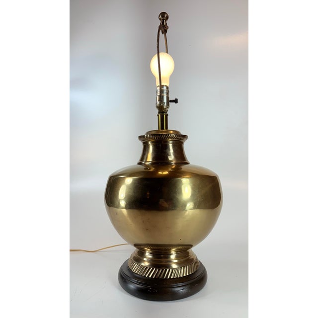 Brass Mid 20th Century Fredrick Cooper Brass Lamp, Hollywood Regency, Midcentury Modern For Sale - Image 8 of 12