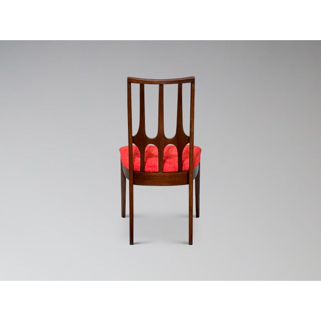 Restored Vintage Broyhill Brasilia Walnut and Cane Dining Chairs Set of 6 For Sale - Image 13 of 18