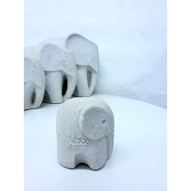Cast Stone Elephants from Marbell, Belgium, 1960s, Set of 5 For Sale - Image 10 of 18