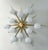 Fabio Ltd 21st Century Star Satin Brass Glossy White Murano Flush Mount by Fabio LTD For Sale - Image 4 of 5