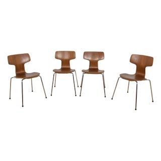 Model 3103 Dining Chairs by Arne Jacobsen for Fritz Hansen, 1970s, Set of 4 For Sale