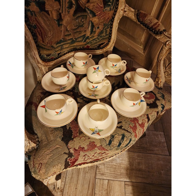 Eastern Star Mason's Demitasse Set For Sale In San Antonio - Image 6 of 9