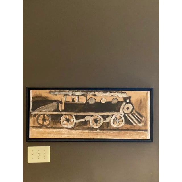Jimmy Lee Sudduth “Steam Locomotive” Folk Art Painting For Sale - Image 11 of 12