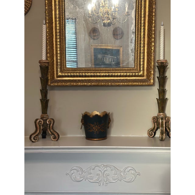 Vintage French Tole Cache Pot For Sale In Charleston - Image 6 of 10