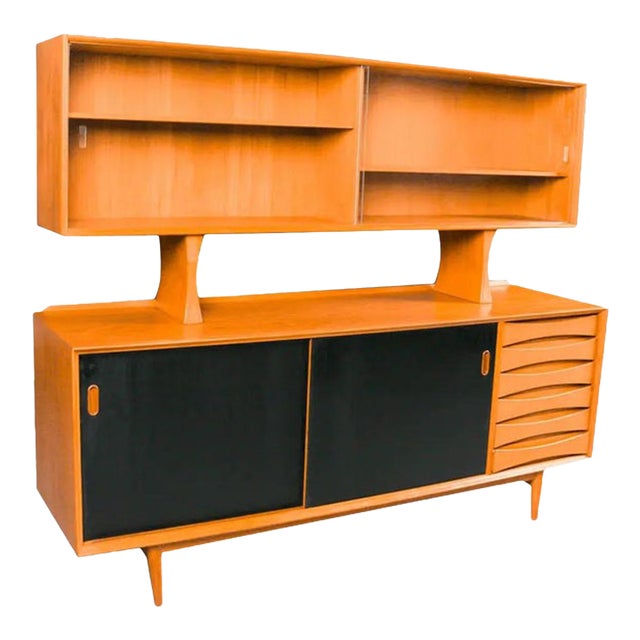 1960s Arne Vodder Credenza Reversible Door Sideboard Hutch for Sibast Mobler For Sale
