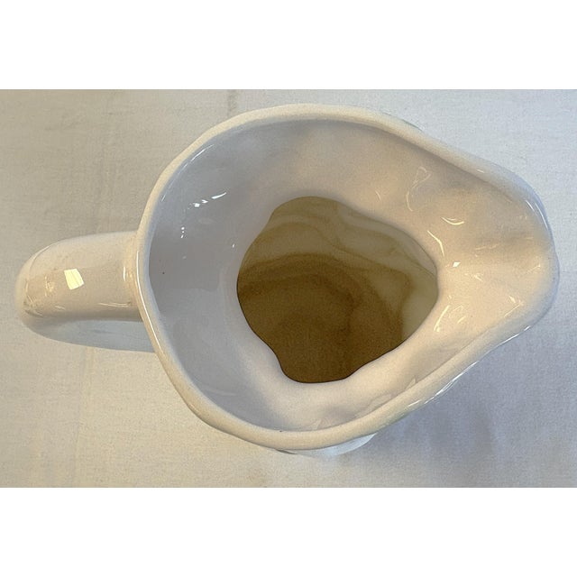 White C1993 Haldon Group Ceramic Dog Pitcher For Sale - Image 8 of 18