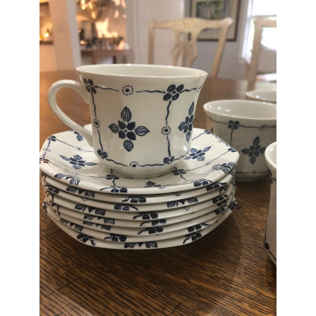 French Country Royal Staffordshire “Homespun” Ironstone by Meakin - 18 Pieces For Sale - Image 3 of 8