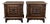 Early 20th Century Carved Wooden Bedside Tables, Set of 2 For Sale
